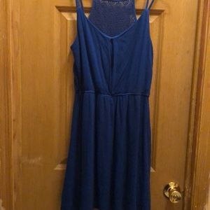 Short blue sun dress